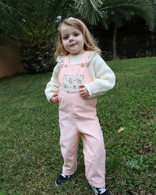 Jardineira calça ROSA (18 meses)
