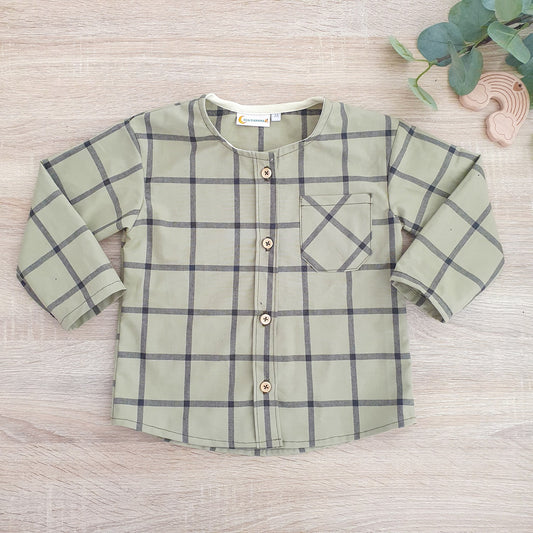 Camisa xadrez verde e preto